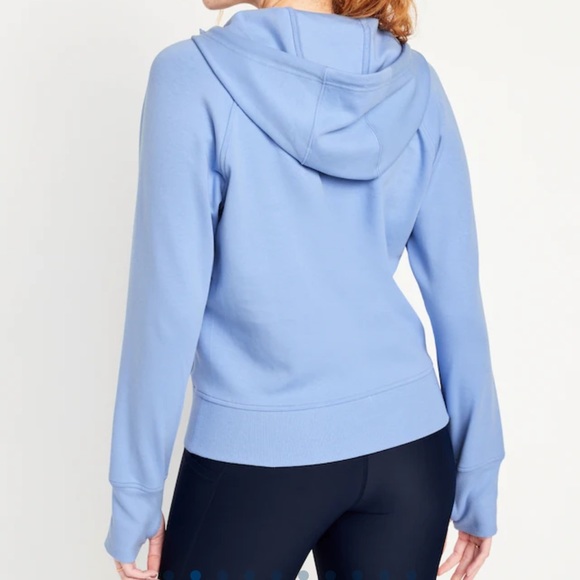 NWT OLD NAVY Dynamic Fleece Hybrid Hoodie Color: Blue Overall SIZE LARGE - Picture 2 of 5